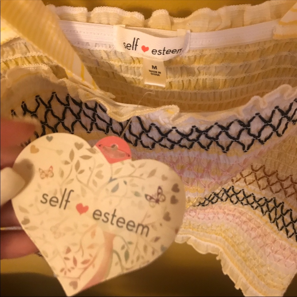 Self Esteem Halter yellow top - Picture 2 of 3